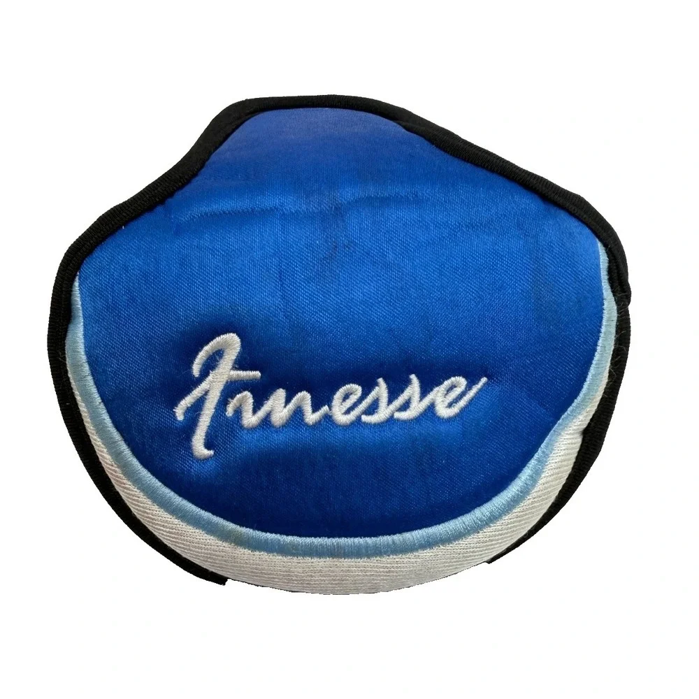Finesse Mallet Putter Headcover Blue White Nylon Golf Club Protective Cover